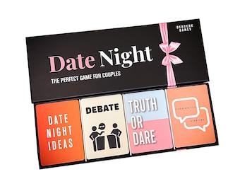 Date Night - Das Paare Spiel | Gesprächsstarter, Date Night Ideen, Diskussionen | Jubiläum | Valentinstag | Strumpffüller