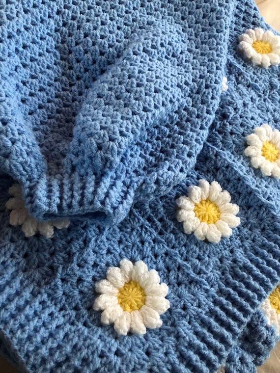Flower Crochet Cotton Cardigan カーディガン Women Y2k Cute Crochet Cardigans Flower Embroidery Long