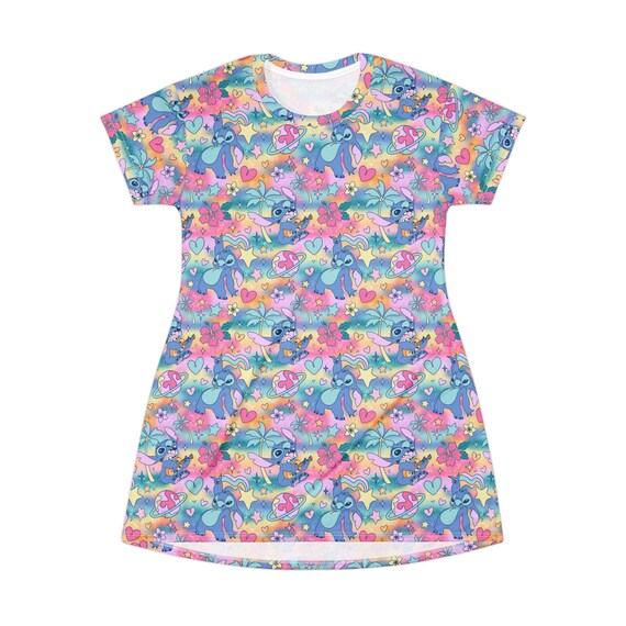 lilo and stitch t shirt dress Graphic Tshirt Lilo And Stitch T Shirt Dress Lilo Stitch Hugging Stitch Blue T-Shirt