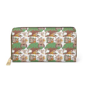 Carteira com zíper Mickey Safari