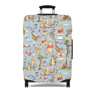Winnie the Pooh Luggage Cover – Hundred Acre Woods Travel Protector, Cute Disney Suitcase Cover Gift image 4