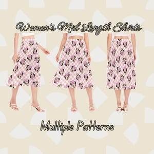 Disney Mid-Length Women&#39;s Skirt – Stylish & Magical Character Apparel
