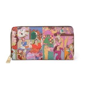 Cartera con cremallera de películas de Disney