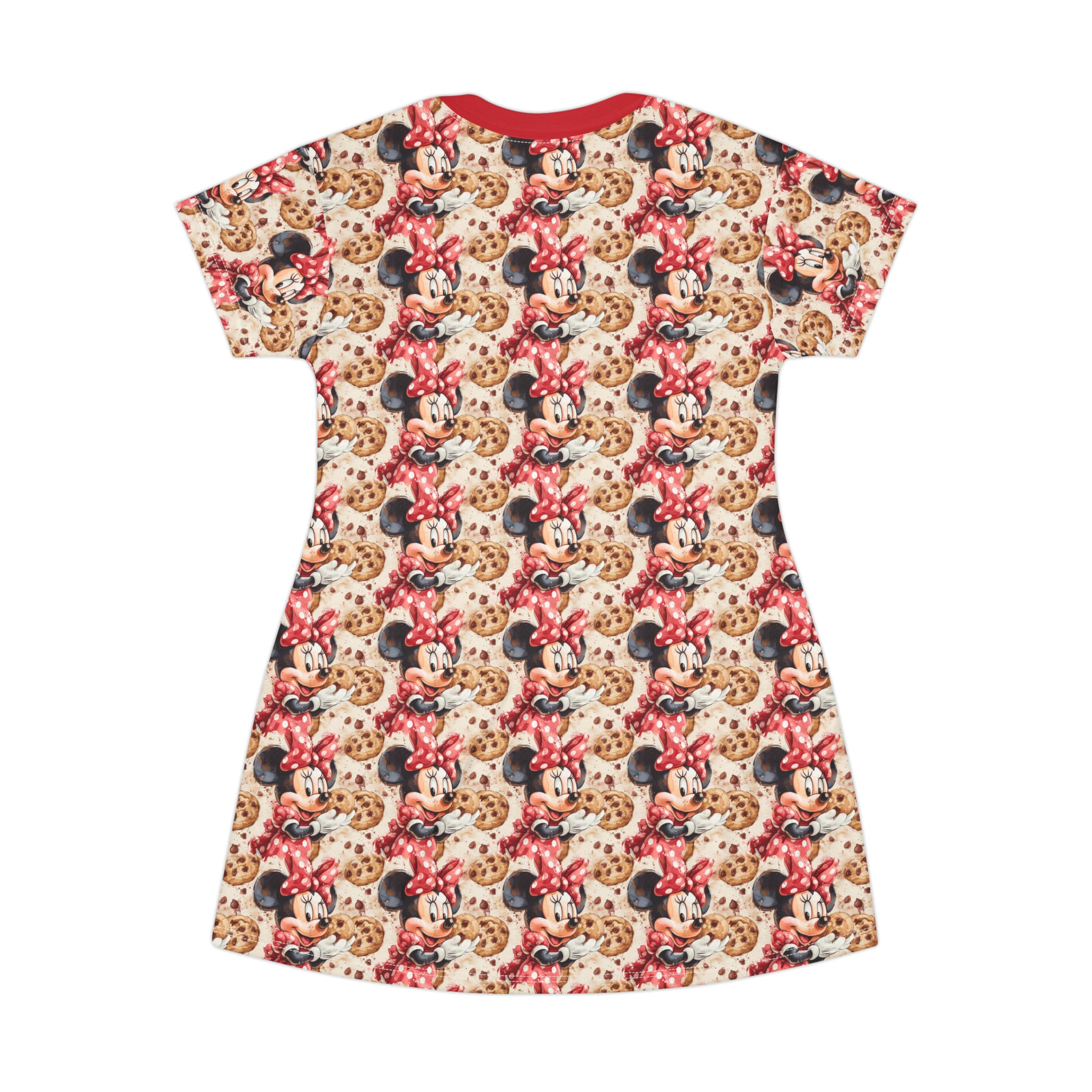Mickey Mouse Disney T-Shirt Dress, Cartoon Women's T-Shirt Dress
