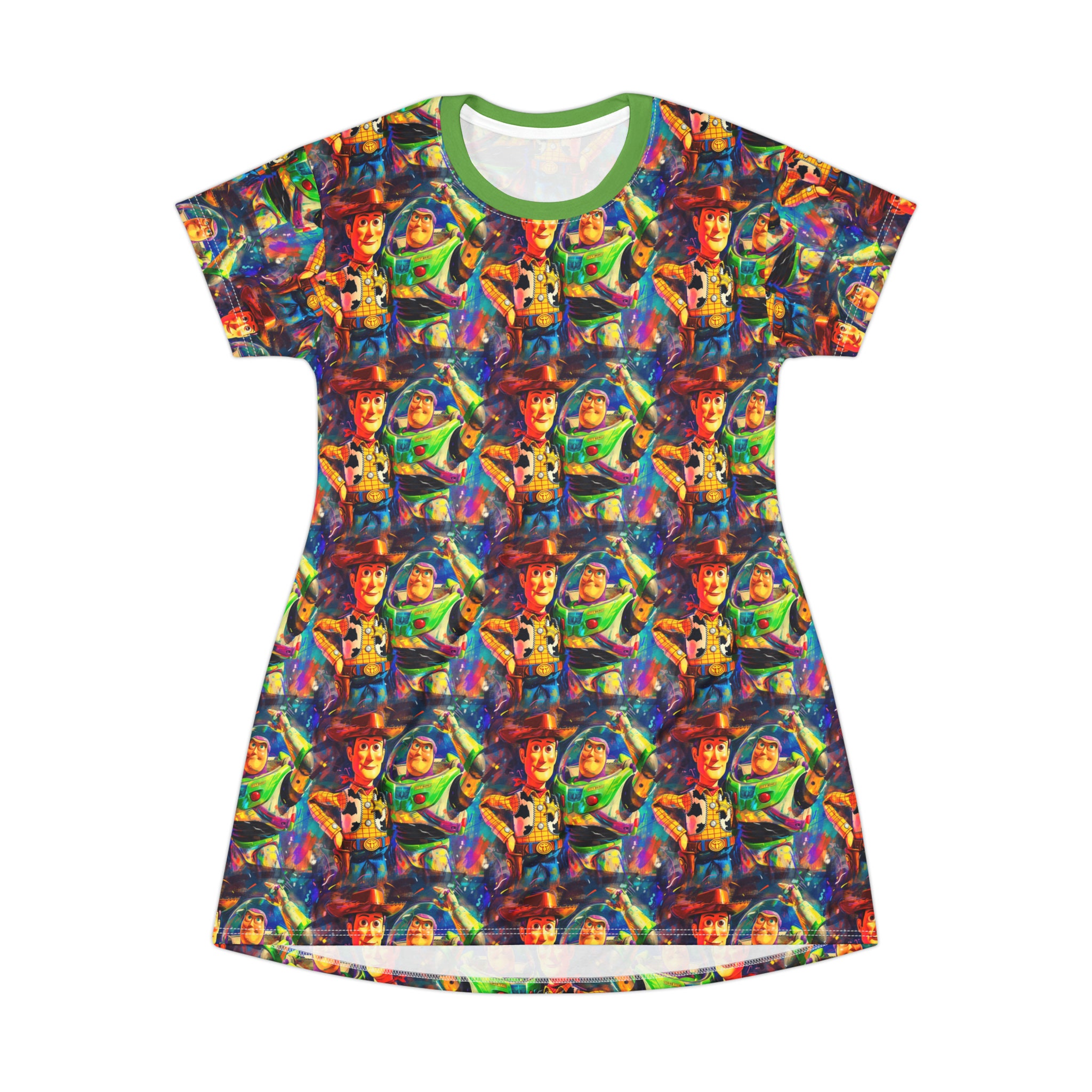 Toy Story Disney T-Shirt Dress, Cartoon Women's T-Shirt Dress