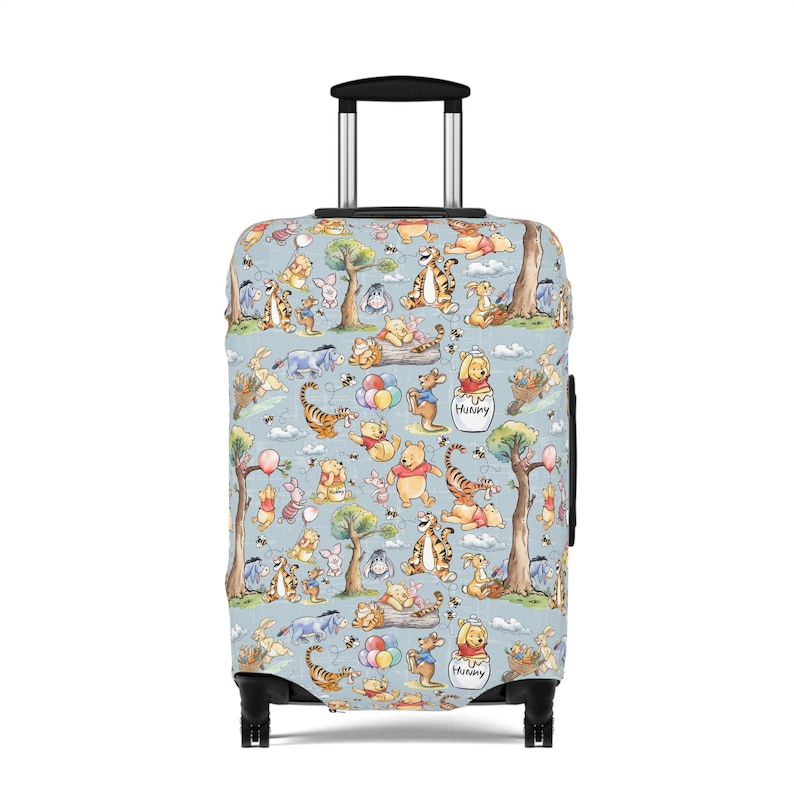 Winnie the Pooh Luggage Cover – Hundred Acre Woods Travel Protector, Cute Disney Suitcase Cover Gift image 3