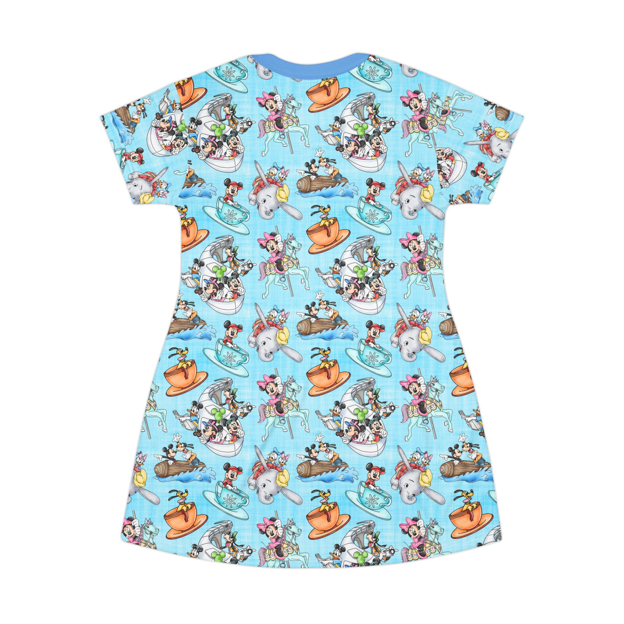 Disney Rides Disney T-Shirt Dress, Cartoon Women's T-Shirt Dress