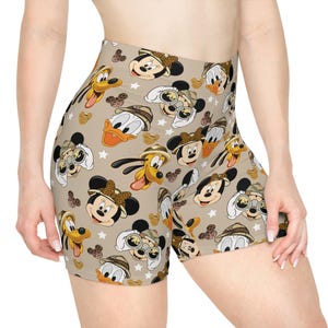 Mickey & Friends Safari Women&#39;s Biker Shorts (AOP)
