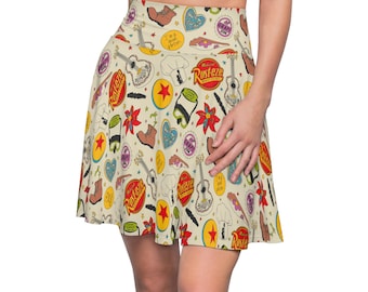Pixar Women's Skater Skirt, Animation Magic Skater Skirt | Pixar Lamp & Iconic Character Outfit