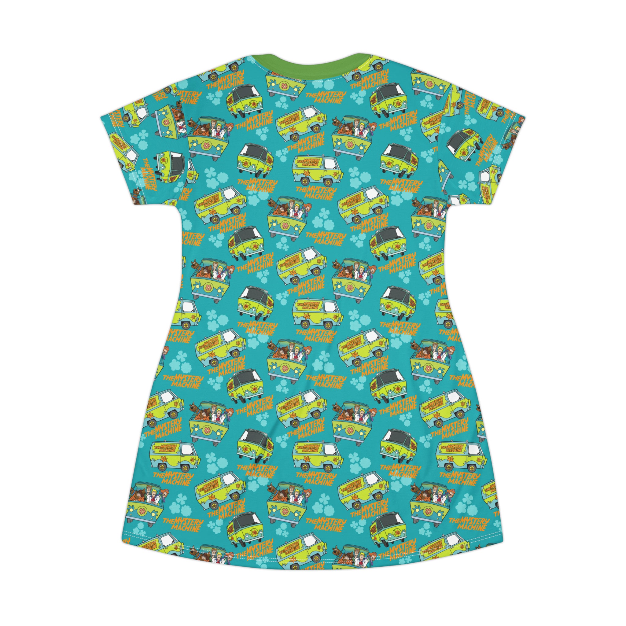 Scooby Doo T-Shirt Dress, Cartoon Women's T-Shirt Dress