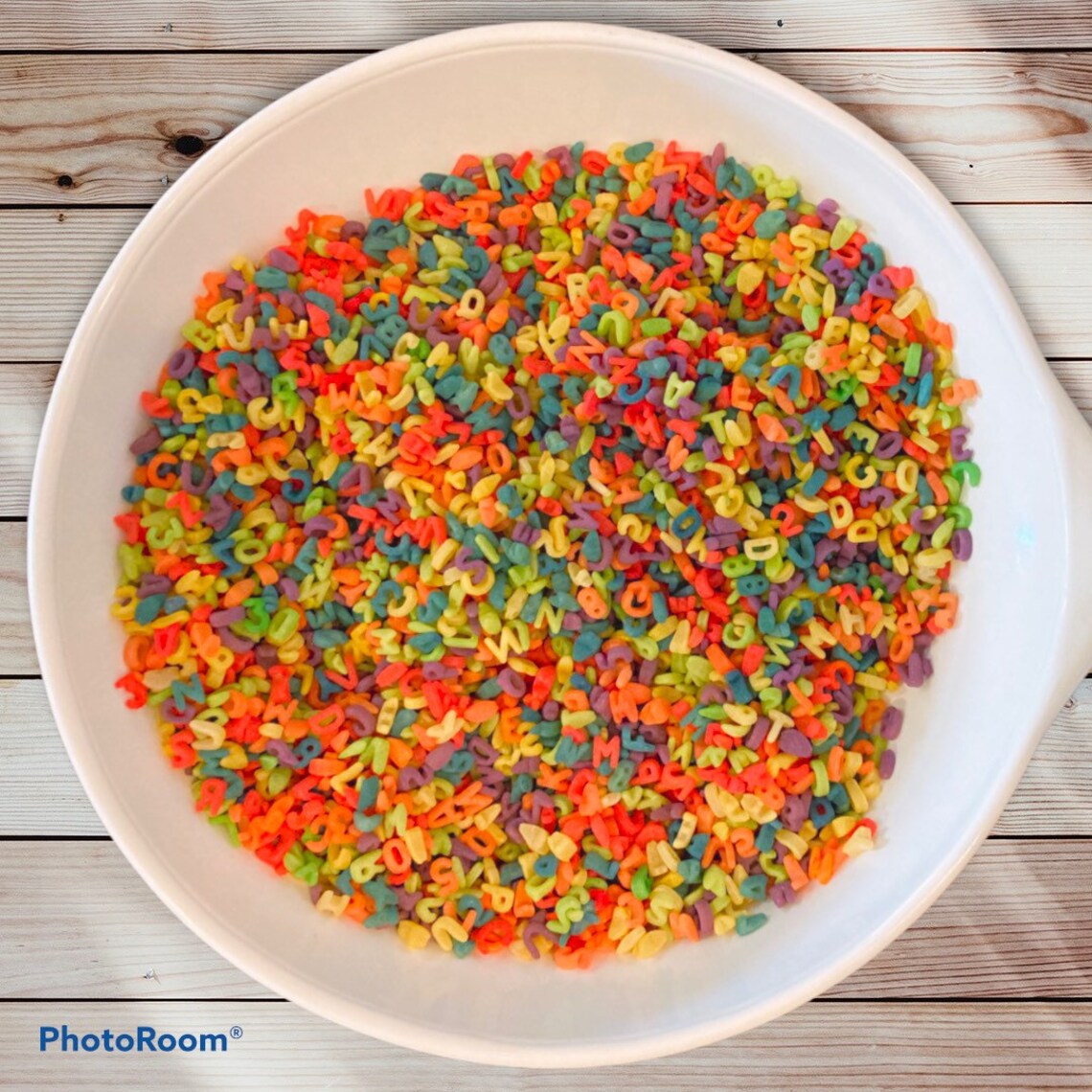 Rainbow ABC Pasta Sensory Bin Filler Sensory Play Pasta Etsy