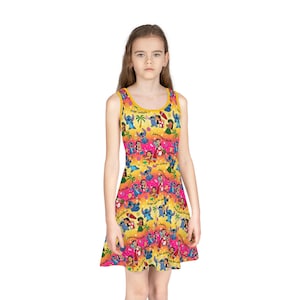 Lilo & Stitch Girls&#39; Sleeveless Sundress (AOP)