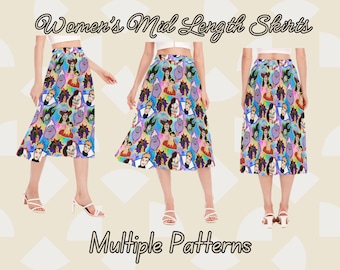 Disney Mid-Length Women's Skirt – Stylish & Magical Character Apparel