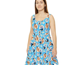 Sukienka damska Pocahontas Skater | Ziemisty strój Disneybound | Sukienka damska