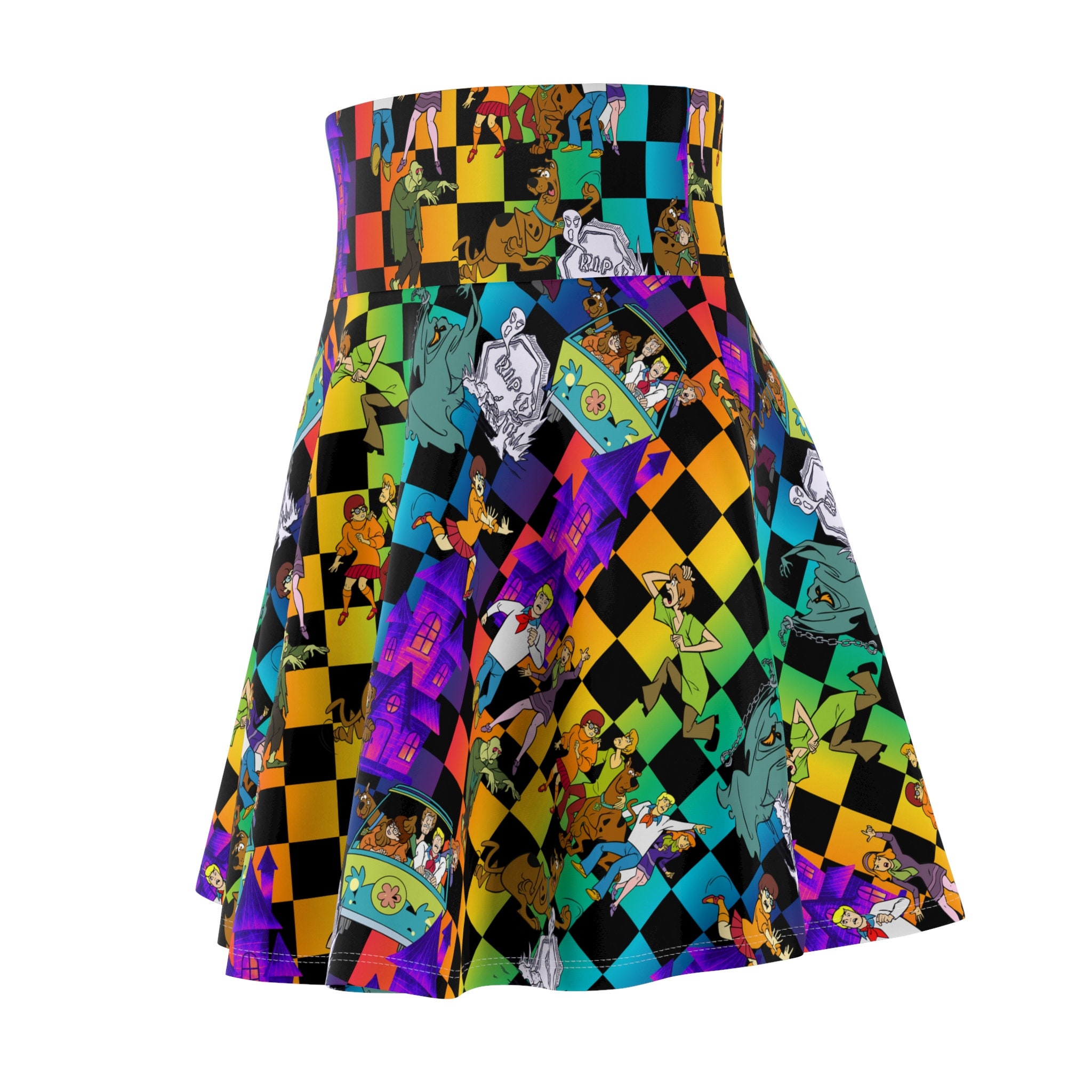 Scooby Rainbow Women's Skater Skirt
