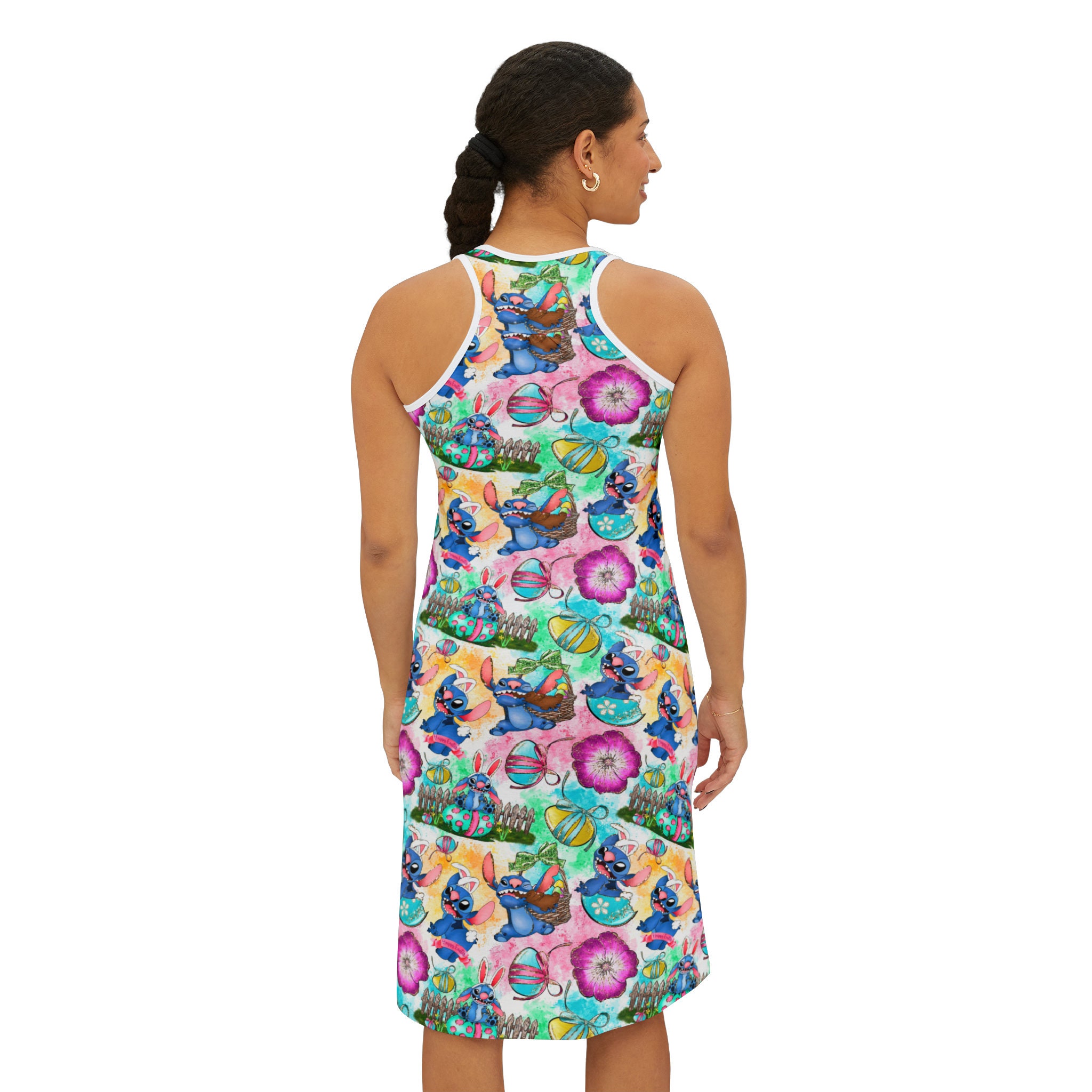 Stitch Easter Disney Women's Cut & Sew Racerback Dress