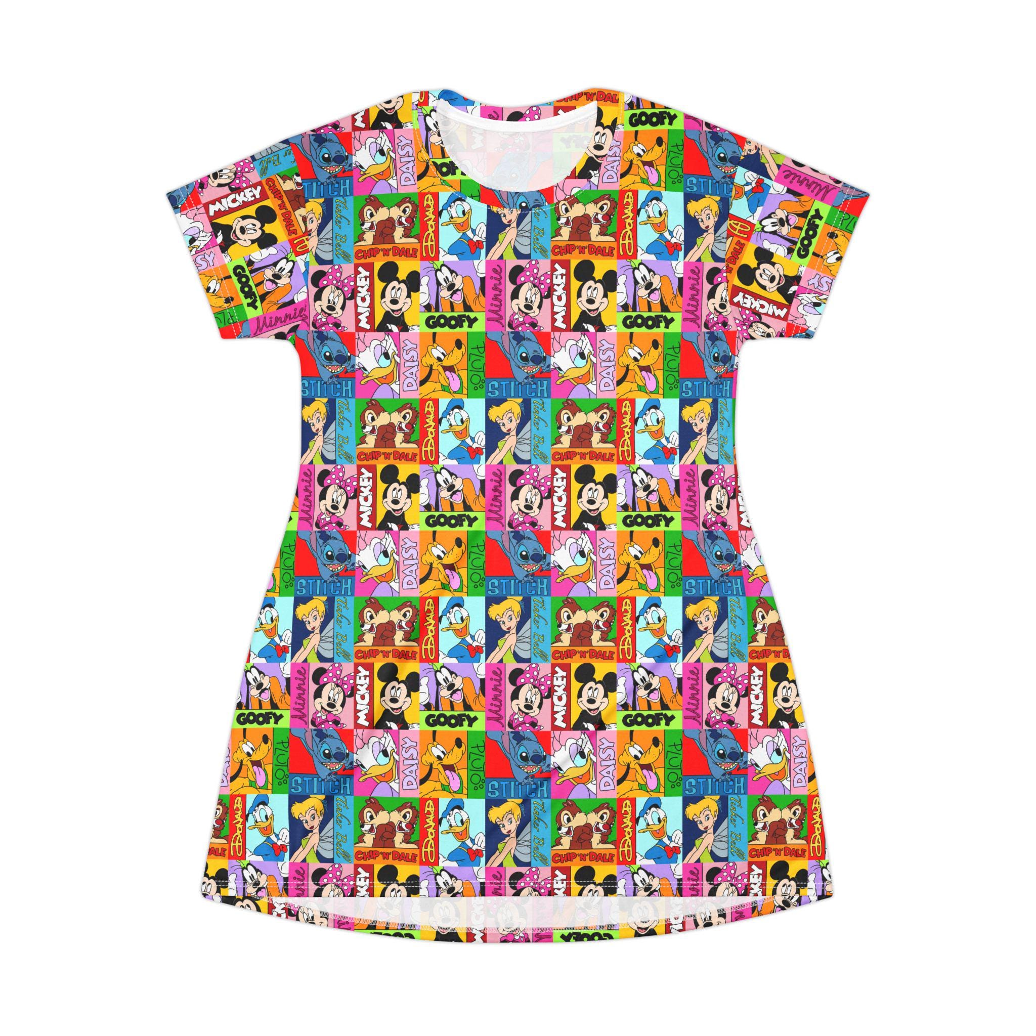 disney t shirt dresses Small World Disney dress Walt Disney World Disneyland Pink T-shirt dress 3XL