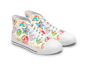 Zapatillas altas de Mickey y sus amigos para mujer: zapatillas coloridas y cómodas con personajes, talla grande