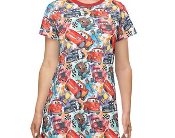 Car's Women's T-Shirt Dress