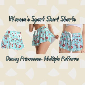 Gonna-pantalone sportivo da donna con tasca delle Principesse Disney