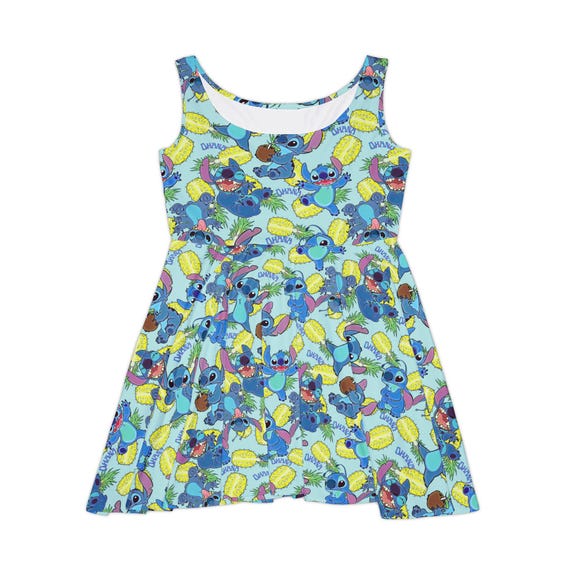 lilo and stitch skater dress Disney Lilo & Stitch Big Girls Chambray Skater Dress Blue 10-12