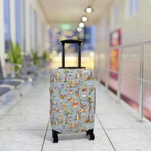 Winnie the Pooh Luggage Cover – Hundred Acre Woods Travel Protector, Cute Disney Suitcase Cover Gift image 5