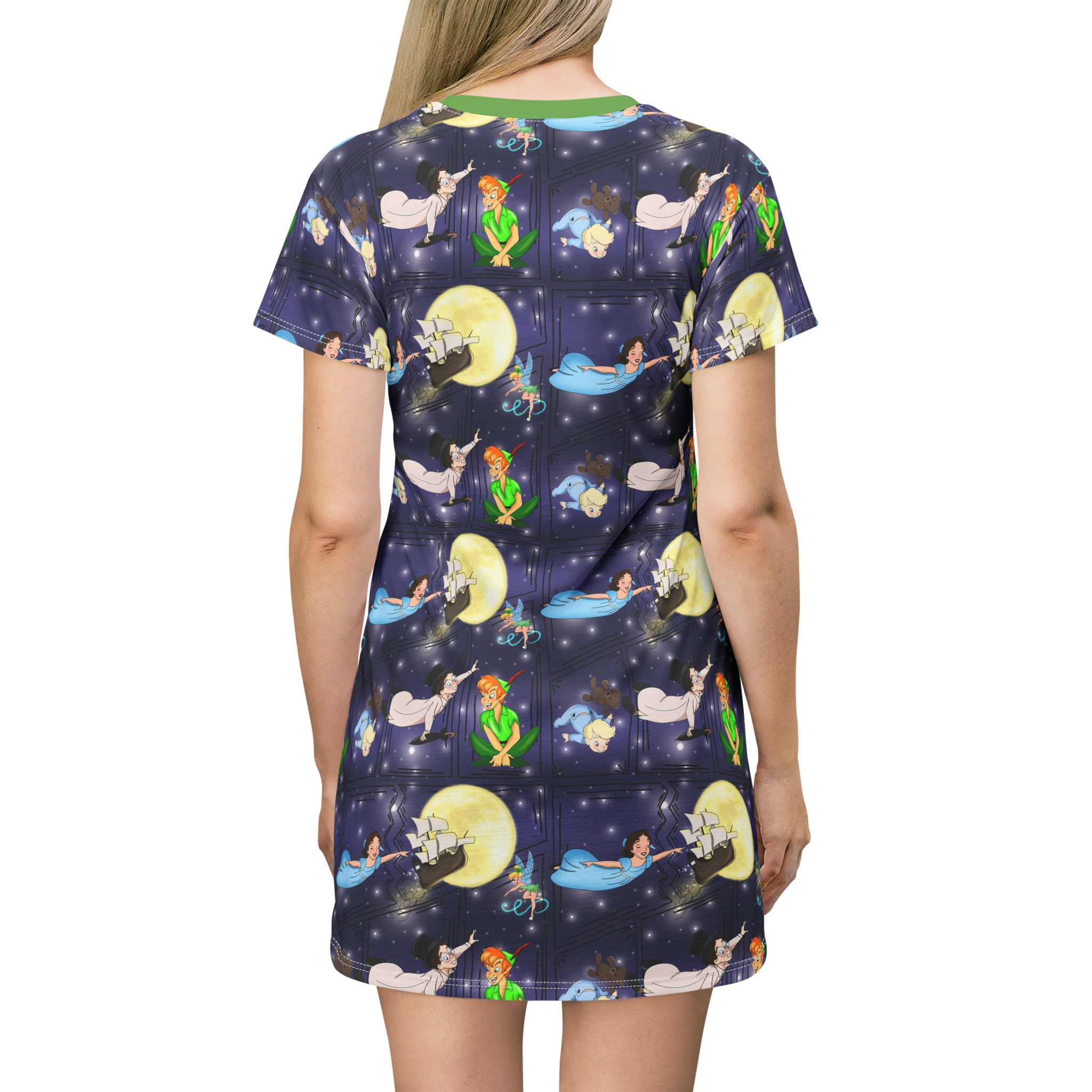 Peter Pan Disney T-Shirt Dress, Cartoon Women's T-Shirt Dress
