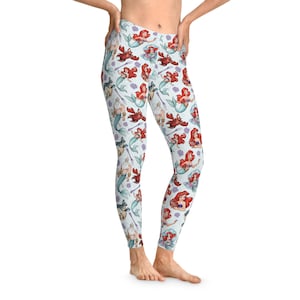 Little Mermaid Women&#39;s Stretchy Leggings (AOP)