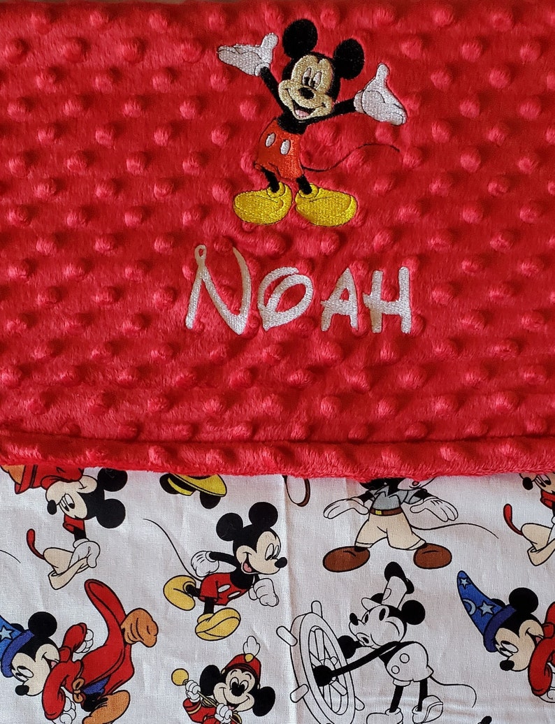 Mickey Mouse Baby Blanket/ Personalized Baby Blanket | Etsy