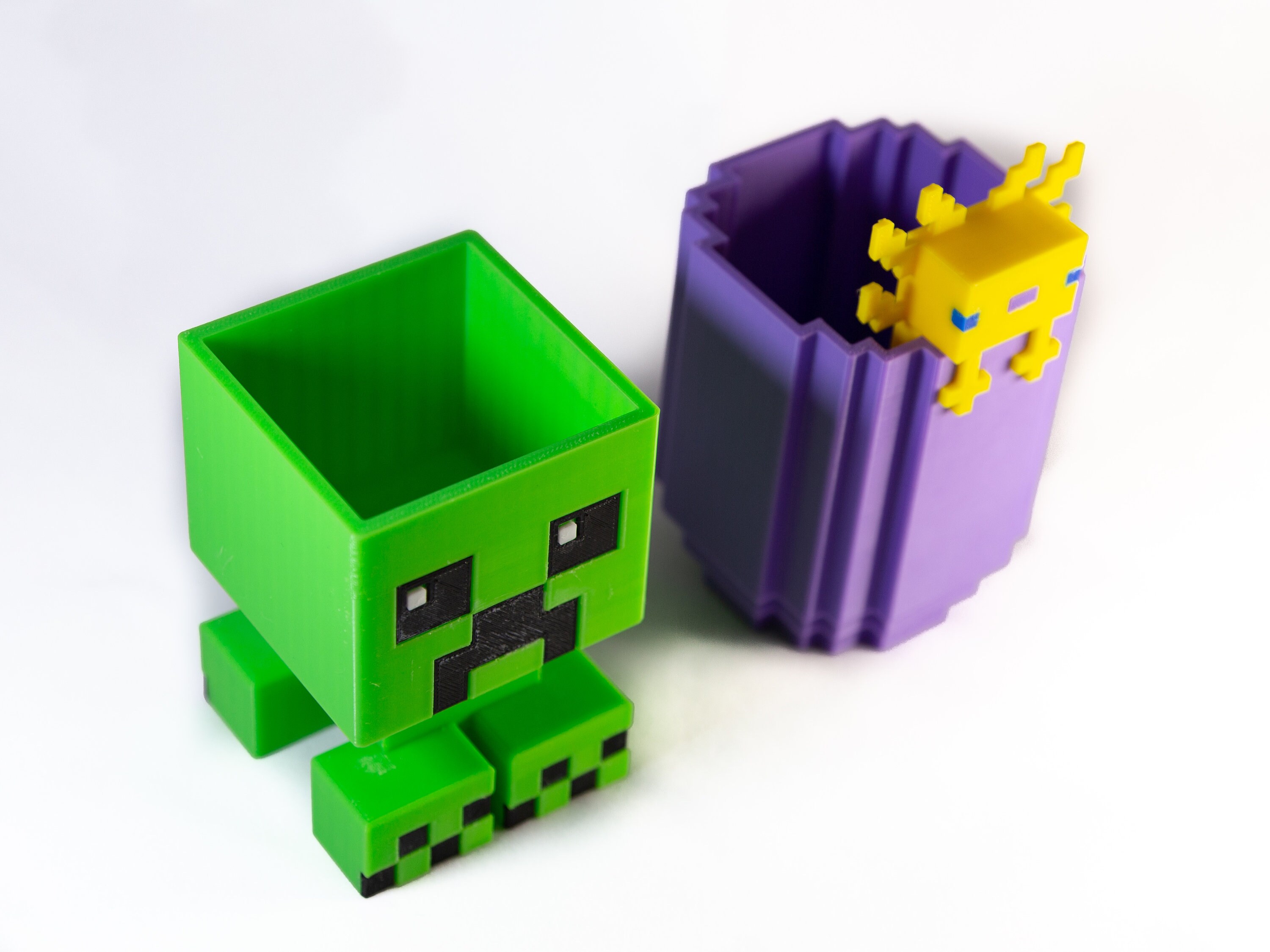 Minecraft Creeper Pencil Holder 4 inch tall chibi cute style Etsy