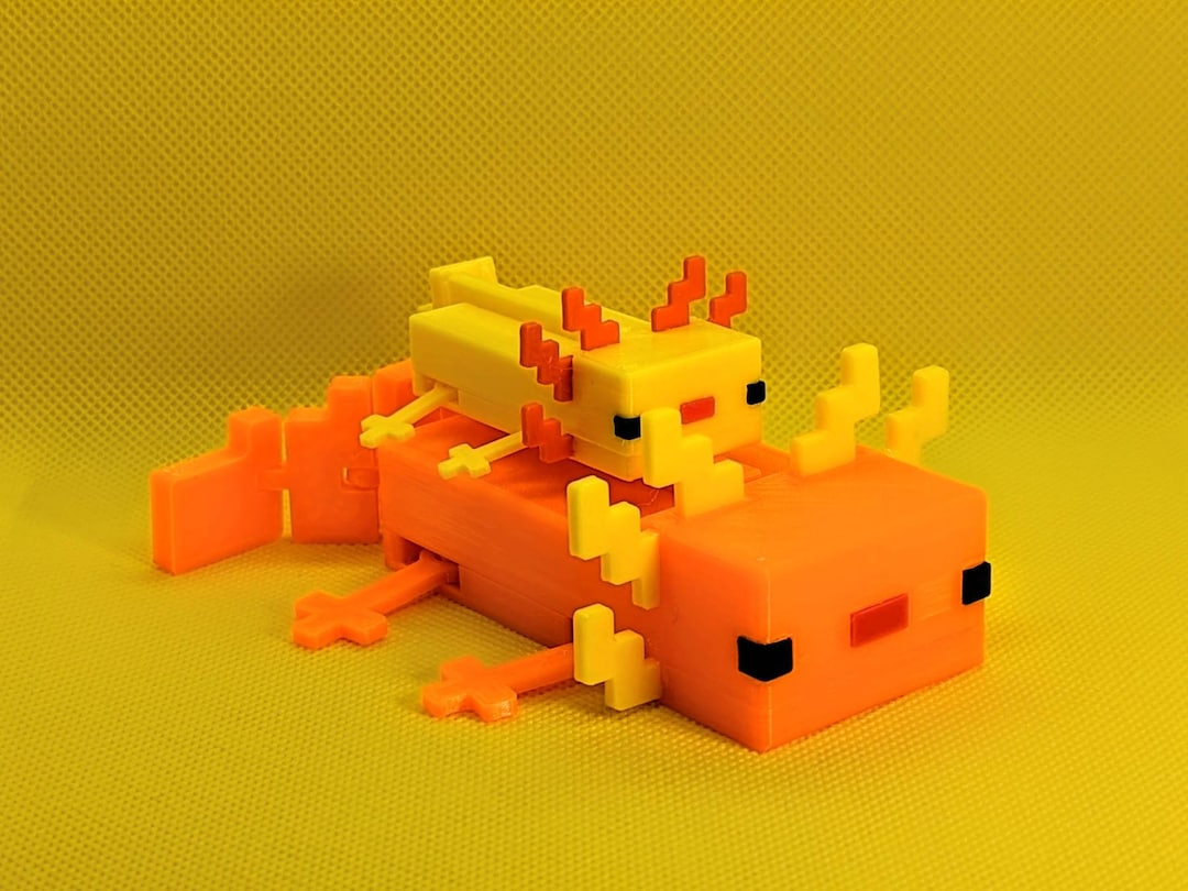 Minecraft Axolotl Toy pulgadas de largo, patas y cola móviles