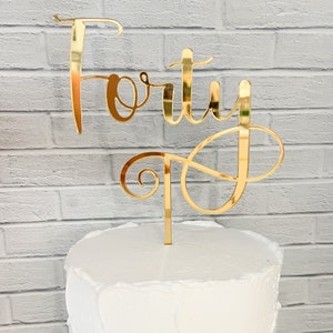 Age Cake topper • Forty cake topper • Thirty • Fifty cake topper • sixty cake topper