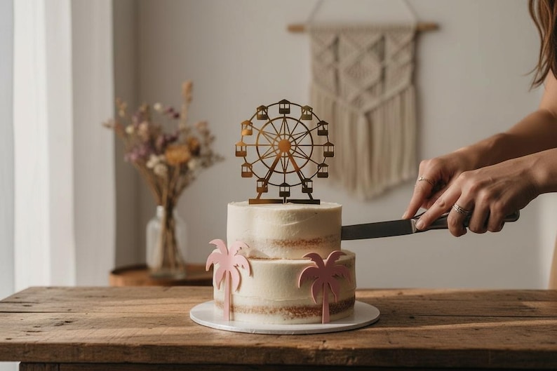 Ferris Wheel Cake Topper • Personalized Party Decor • Acrylic Cake ...