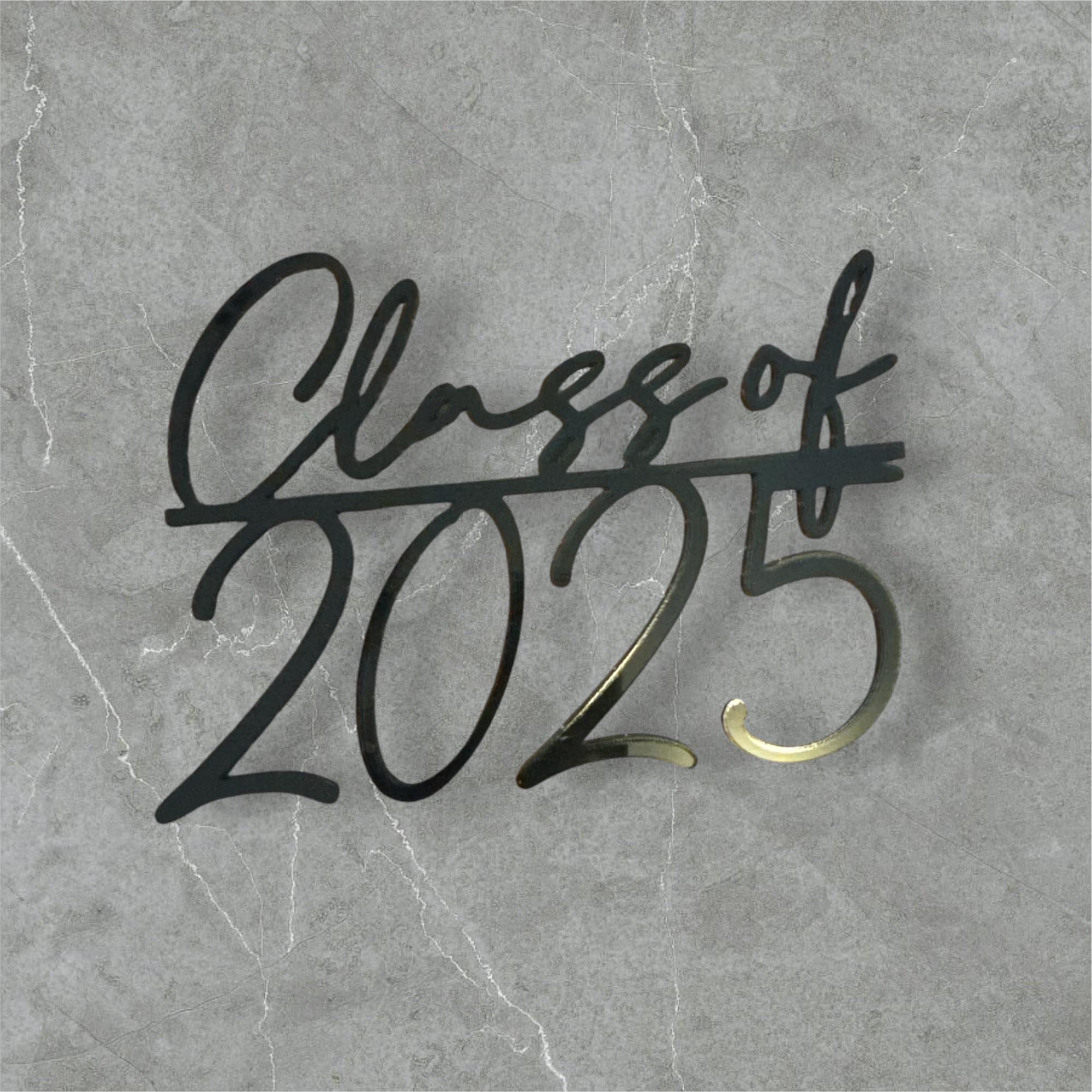 "One Degree Hotter" Acrylic Cake Topper - Graduation Party Decor For Class Of 2025, Black Modern Charm