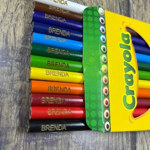 Personalized Crayola color pencils | School Supplies| Easter basket stuffer | Set of 12