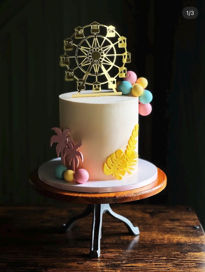 Ferris Wheel Cake Topper • Personalized Party Decor • Acrylic Cake ...