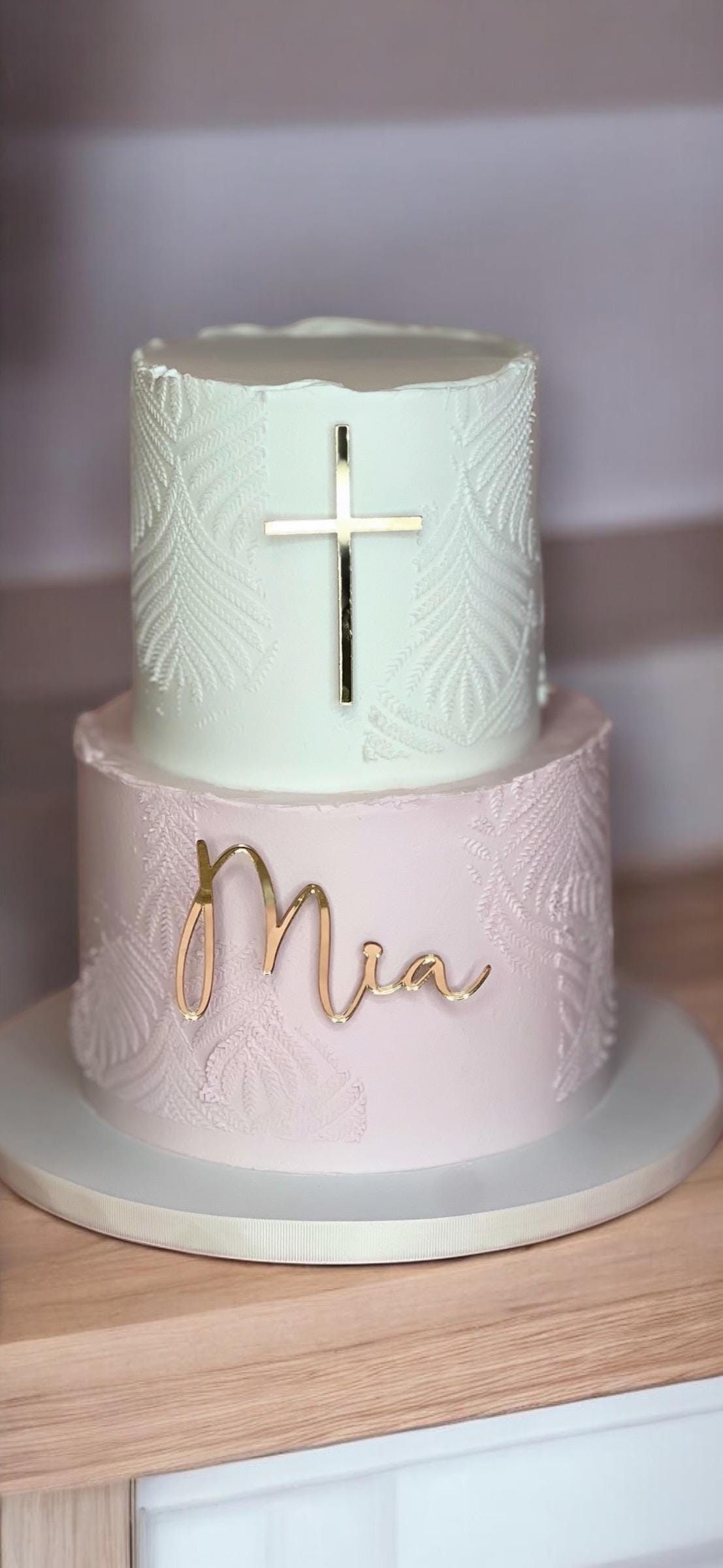 Cross cake charm for baptism, christening, Communion, Cross acrylic cake charm, religious occasion, personalized baptism decor