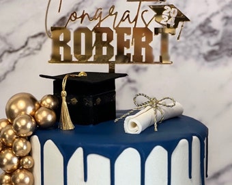 Personalized 2025 Graduation Cake Toppers & Decorations for High School or College Celebrations