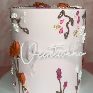 Name cake charm • personalized cake charm • minimalist cake charm