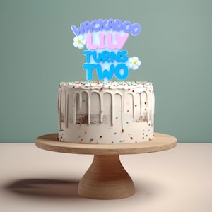 Wackadoo Bluey Cake Topper | Bluey Birthday party | Bluey personalized cake charm | Bluey cake topper girl