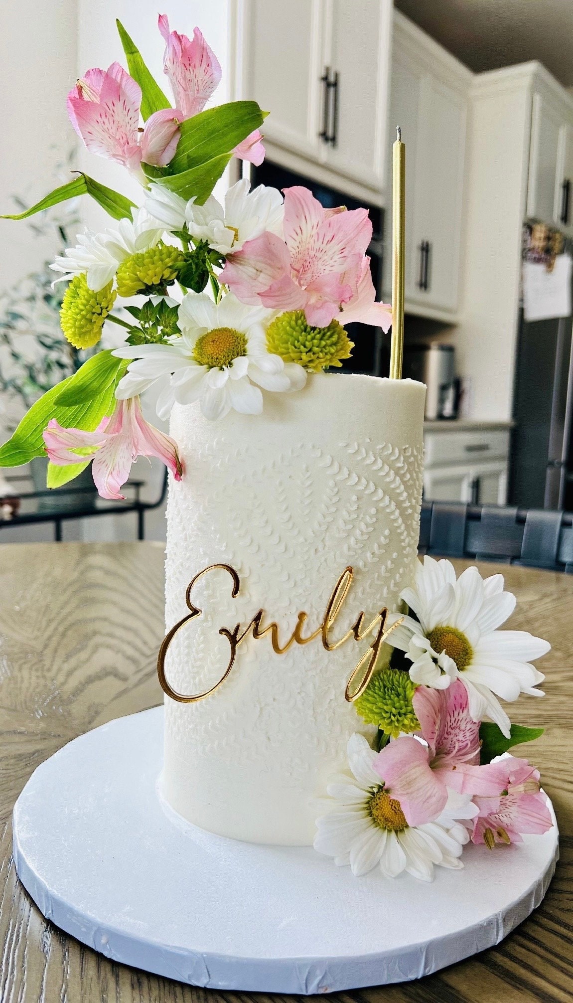 Name cake charm • personalized cake charm • minimalist cake charm