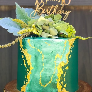 Happy birthday and age cake topper • Personalized Cake Topper • Acrylic cake topper • 30th cake topper • 50th cake topper