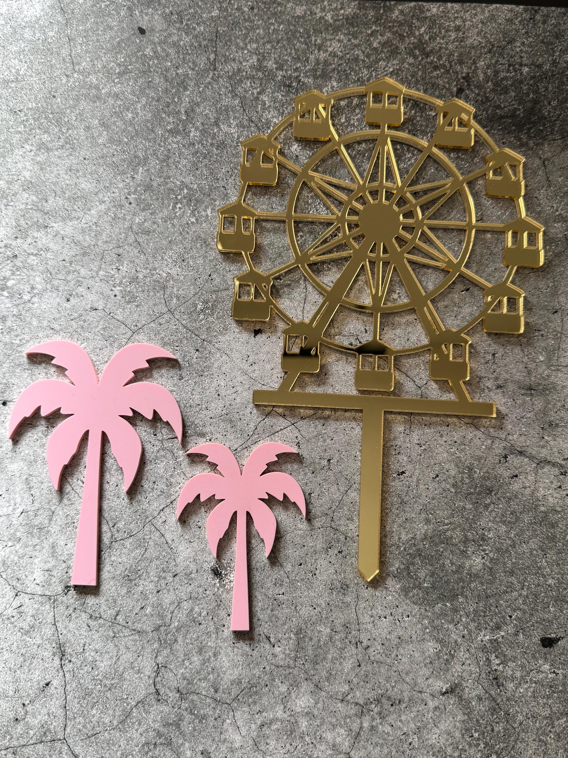 Ferris Wheel Cake Topper • Personalized Party Decor • Acrylic Cake ...