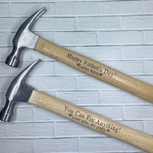 Personalized hammer, engraved hammer, Gift for dad, Custom hammer, Gifts for men, Gifts for builders