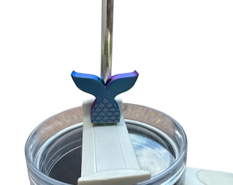 Mermaid straw topper ready to ship for Stanley and standard tumbler straws