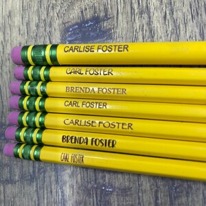 Personalized #2 pencils, Noir pencils, Ticonderoga engraved pencils, Pencils with name, Engraved pencils, Back to school supplies, Stocking