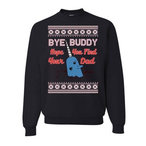 Ugly Christmas Sweater Narwhal Hope You Find Your Dad Mens Crew Neck