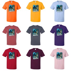 Wolf pack animal lover wolf howling at the full moon mens t-shirts