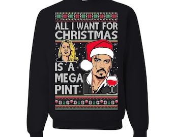 Johnny D Drinking Mega Pinte Hearsay Pull de Noël Judge Amber moche