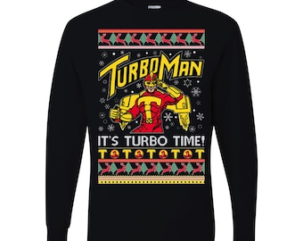 Turboman Its Turbo Time Moche Noël à manches longues